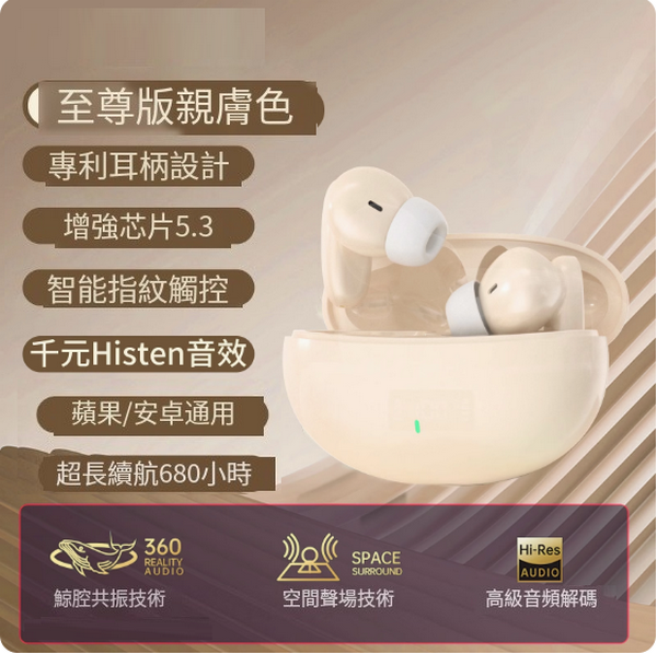 Hot-selling wireless Bluetooth headphones (Extreme version skin-friendly [Thousand Yuan Histen sound effect★300% increase in battery life★Deep noise reduction★Feel free to wear])