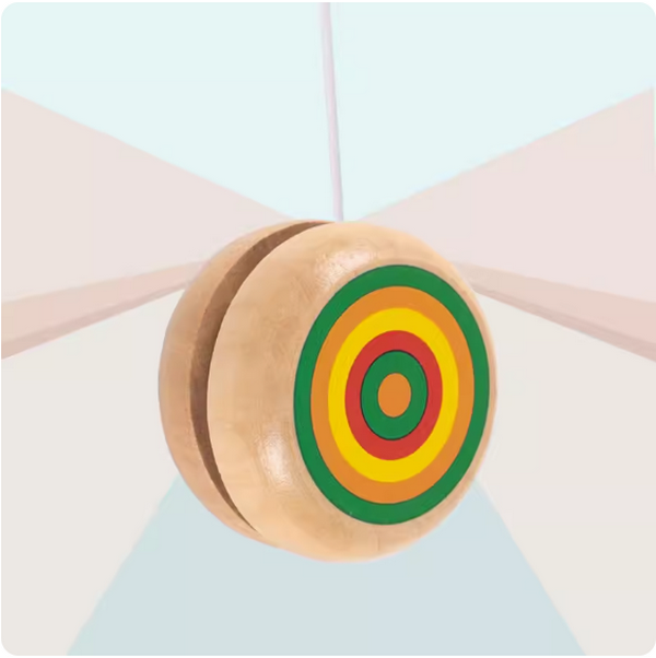 Popular children's toy (Solid Wood Yo-Yo [Rainbow])