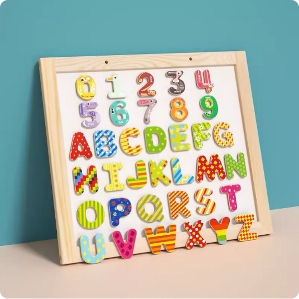 New children's alphabet magnetic sticker toys (number and alphabet magnetic stickers + magnetic board)