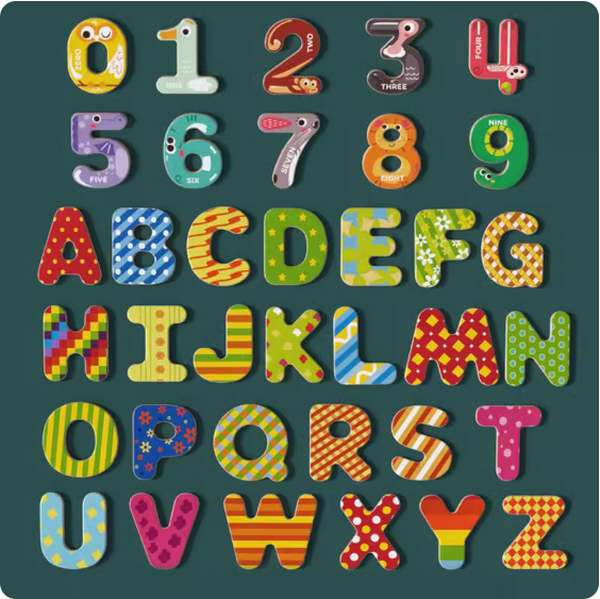 New children's alphabet magnetic sticker toys (capital letter magnetic stickers + number magnetic stickers)