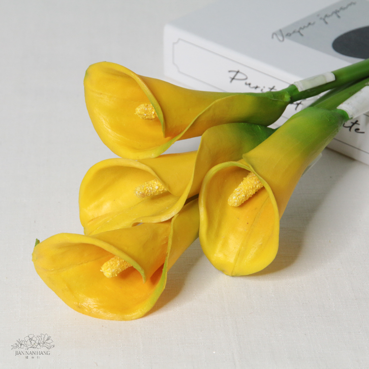 人造花 夏豔海芋 黃橙