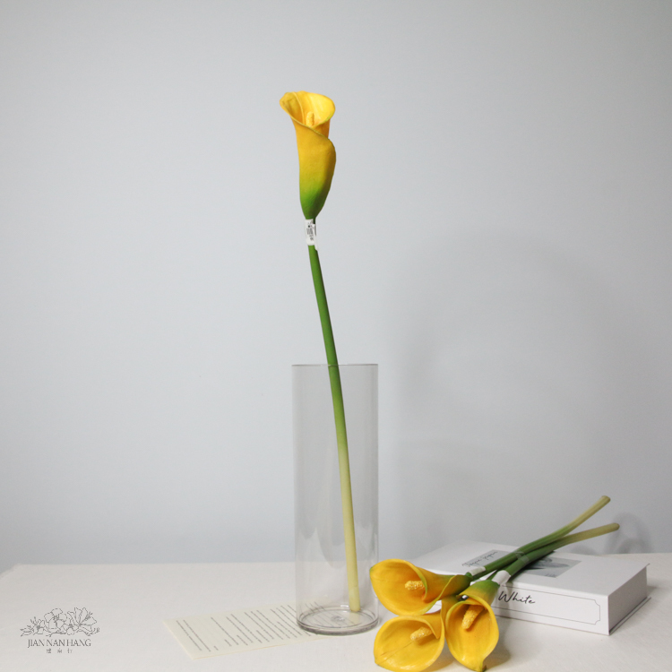 人造花 夏豔海芋 黃橙