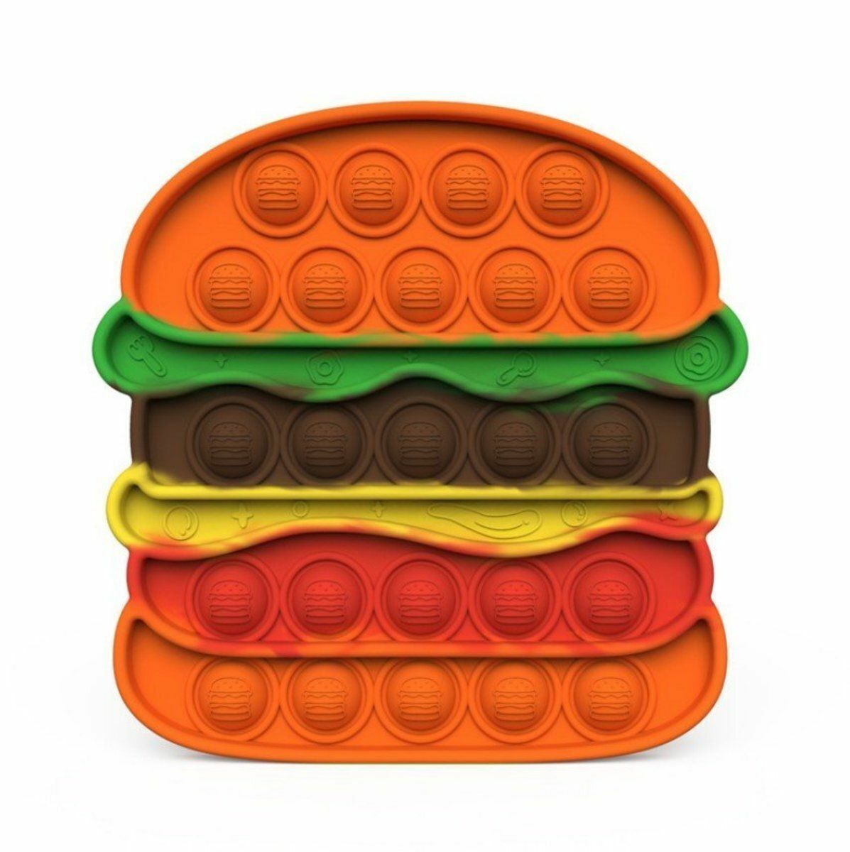 New squeezing somatosensory desk training concentration game parent-child Autism ADHD ADD SEN children's toys - hamburger push pop fidget fashionable and cute silicone POP IT children and adults decompression gadgets