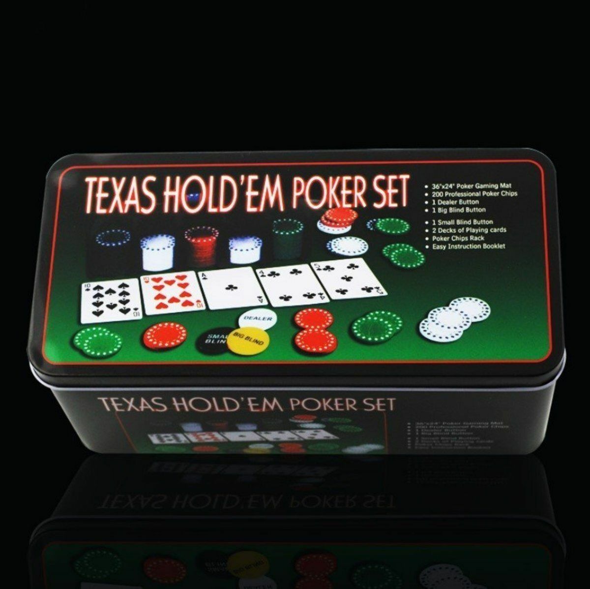 新款21點德洲撲克套裝 德州撲克 / 21點籌碼遊戲套裝 啤牌 籌碼 POKER 莊碼 大盲 小盲 鐵盒套裝 21點桌布 新年賭具 德州撲克籌碼