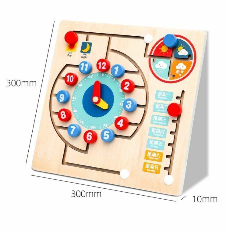 New kids learning clock and date toys, educational clock toys for preschoolers, suitable for boys and girls
