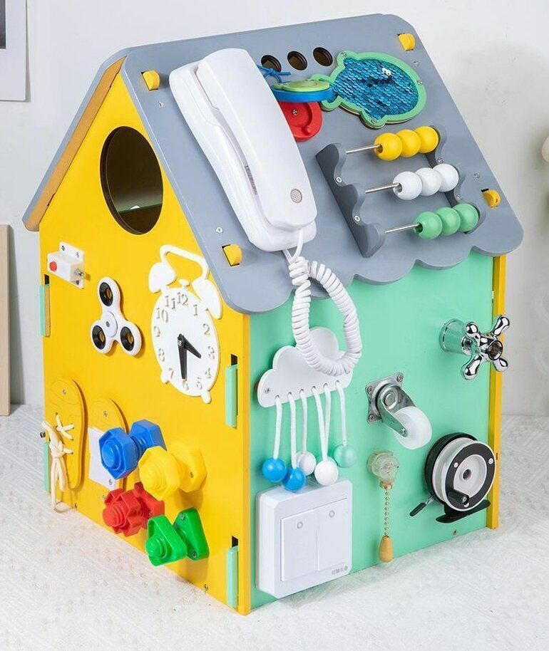 New Montessori Busy House children's Montessori teaching aids early education baby unlocking toys educational Montessori busyboard busy board early education educational unlocking toys baby desktop games busy board