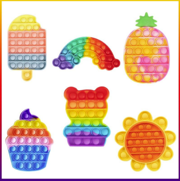 New fun silicone decompression POP toys for children and adults - Colorful 1 pack (random style) Bubble Finger Rodent Killer Pioneer