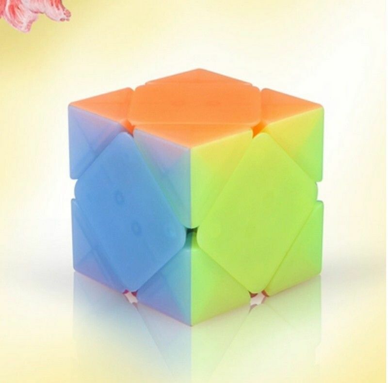 熱賣扭計骰/減壓玩具/益智魔方-果凍色斜轉