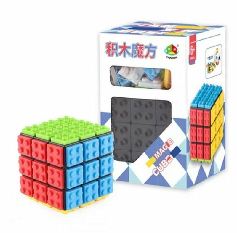 熱賣益智玩具/扭計骰-積木黑底