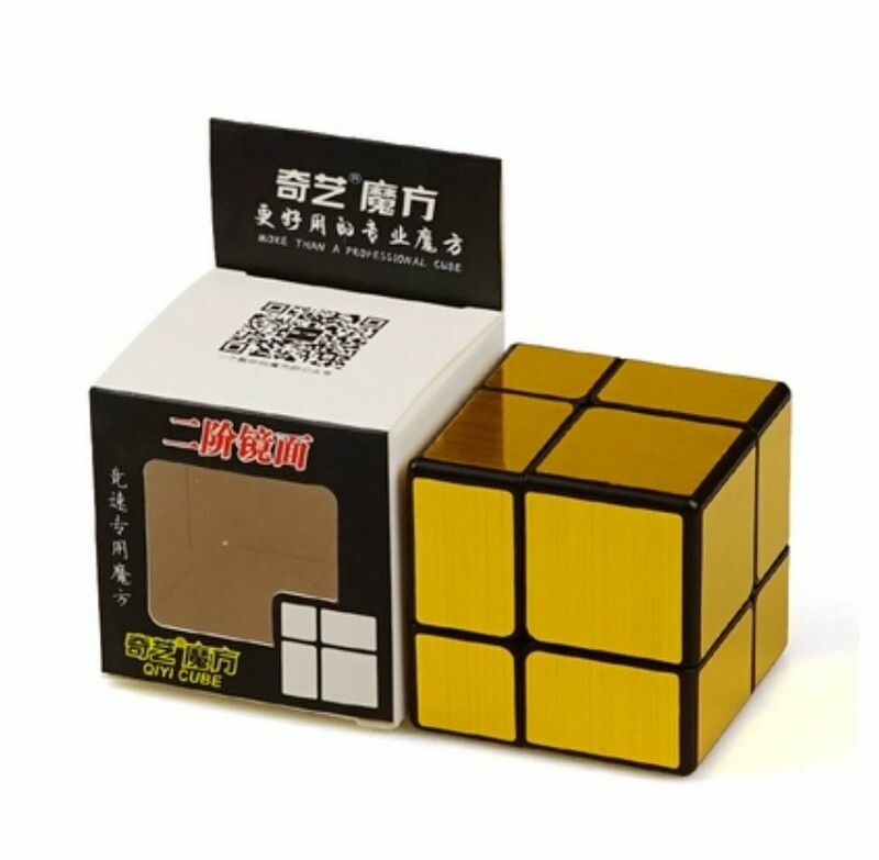 熱賣趣味拆拼DIY新魔方/異型益智扭計骰-二階鏡面金色+底座