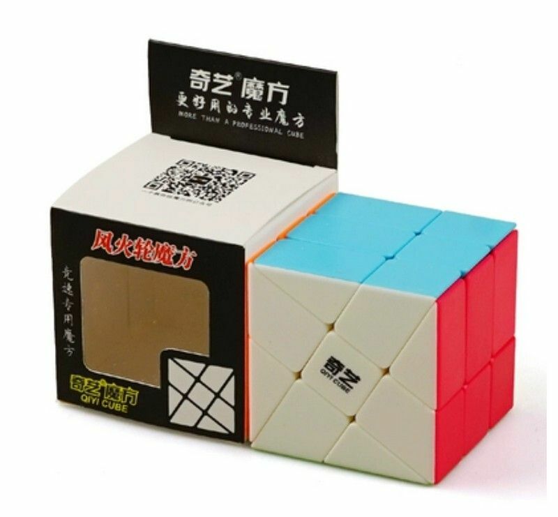 熱賣順滑異型益智玩具/扭計骰/三階魔方-QY風火輪彩色+底座