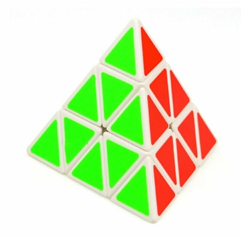 熱賣扭計骰/異形魔方/益智玩具-聖手3階金字塔白色魔方+專屬教程