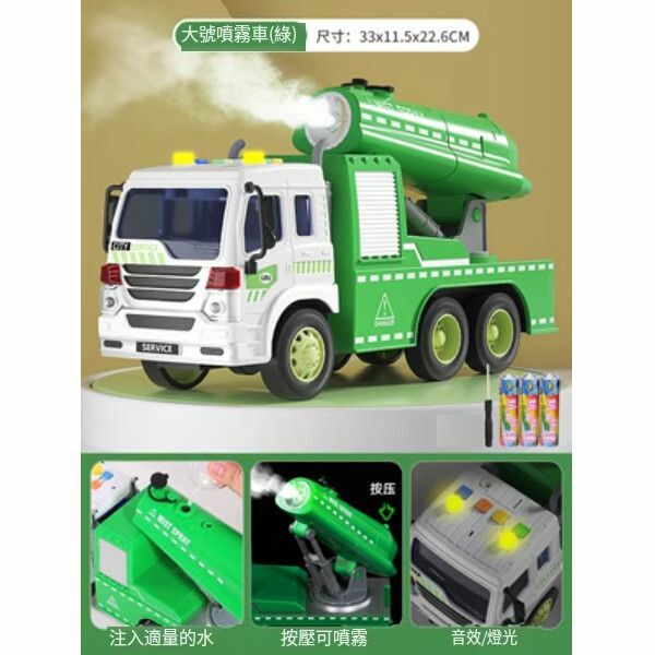 熱推可噴水灑水車玩具【大號[降塵] 噴霧車（一鍵噴霧】