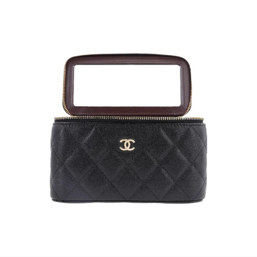 CHANEL 荔枝菱格紋 魚子醬 長盒子