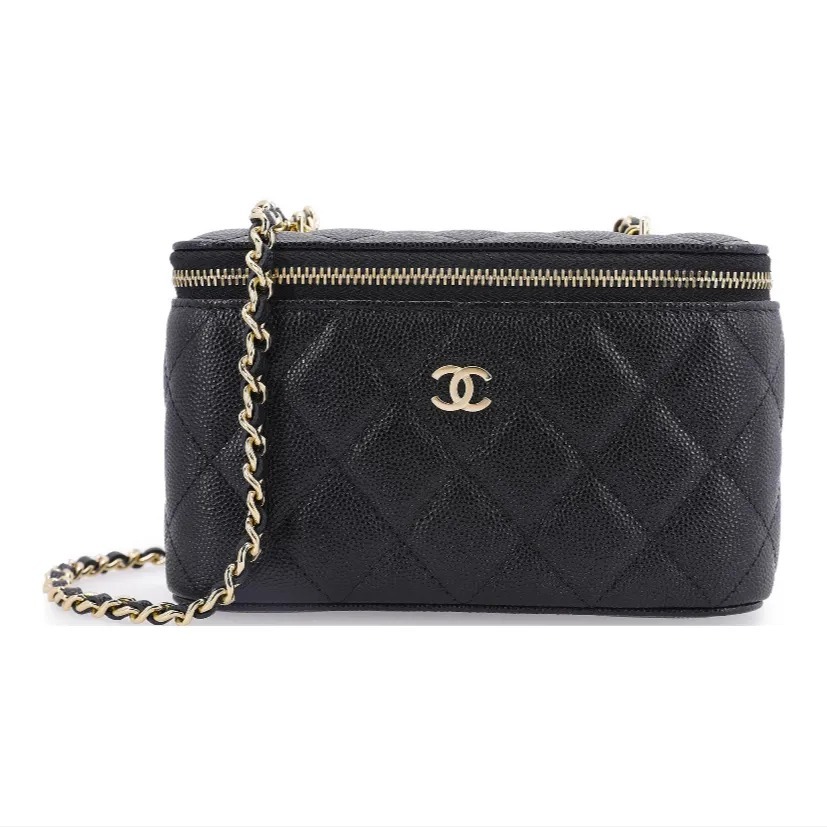 CHANEL 荔枝菱格紋 魚子醬 長盒子