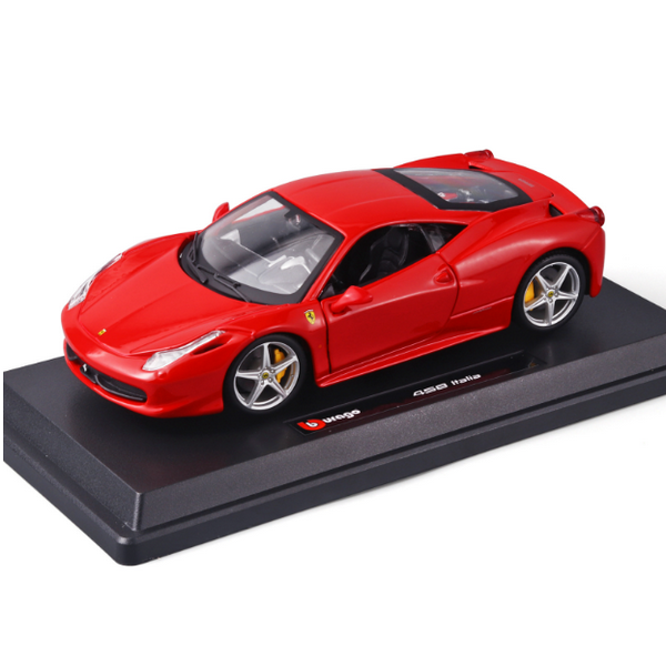 熱推合金模型兒童玩具車(26003-1：24法458I-盒-紅)