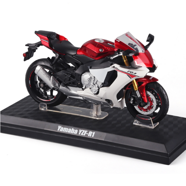 熱推合金摩托車模型兒童玩具(1：12雅馬哈-盒-紅)