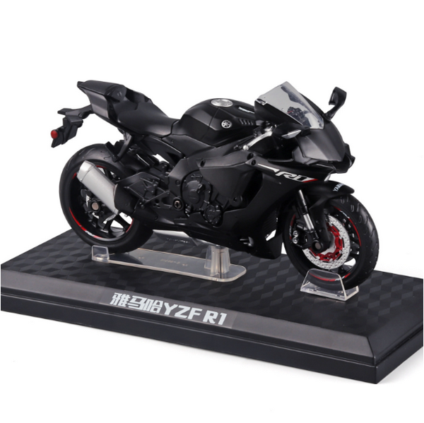 熱推合金摩托車模型兒童玩具(1：12雅馬哈-盒-黑)