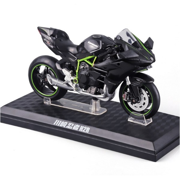 熱推合金摩托車模型兒童玩具(1：12川崎-盒-黑)