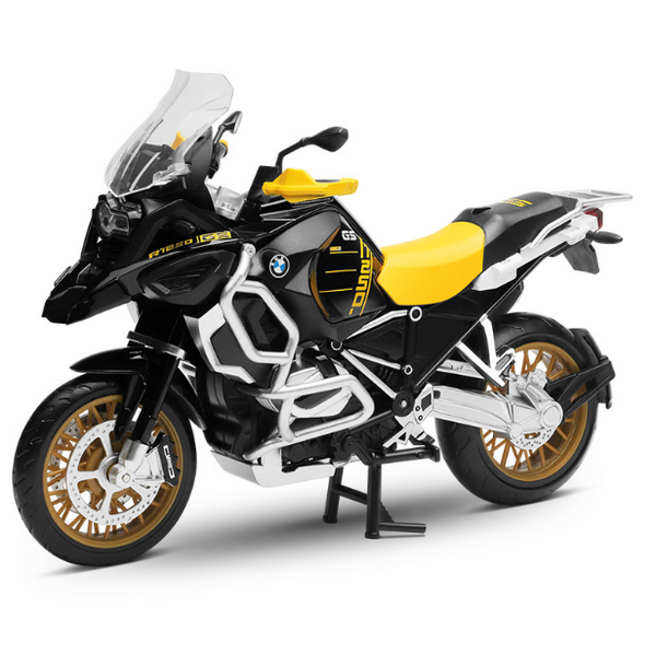 熱推合金摩托車模型兒童玩具(1：12 R1250GS-盒-黃)