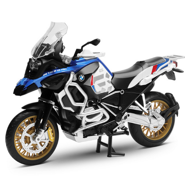 熱推合金摩托車模型兒童玩具(1：12 R1250GS-盒-藍)