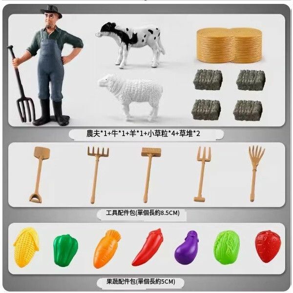 爆款超大號收割機玩具【配件-農場包】
