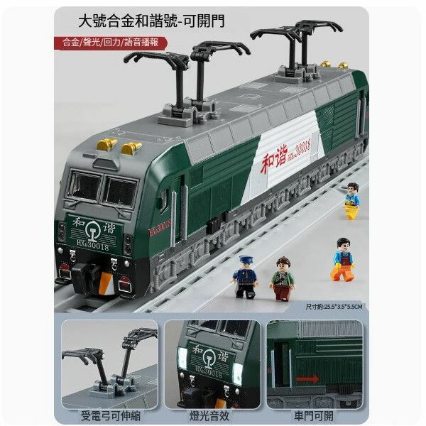 新款高鐵玩具火車合金復興號動車模型軌道玩具【合金綠皮火車】