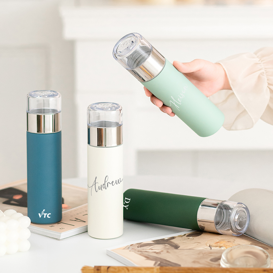 個人化陶瓷塗層泡茶保溫杯