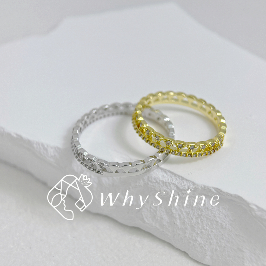 細邊小愛心環繞戒指