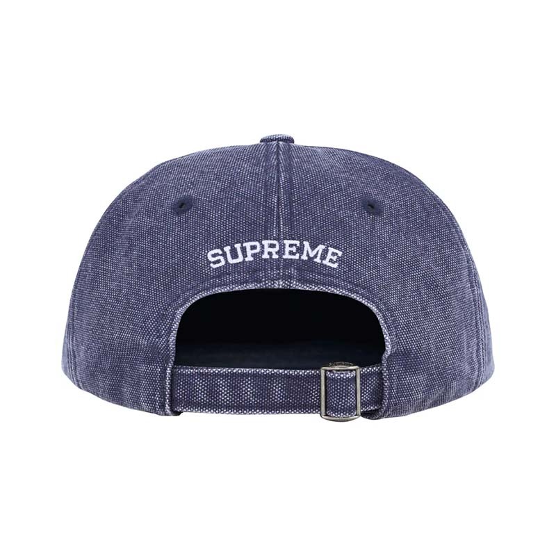 SUPREME PIGMENT S LOGO 6-PANEL BLACK 帽子 老帽 水洗藍 FW24H28-NY [台灣現貨]
