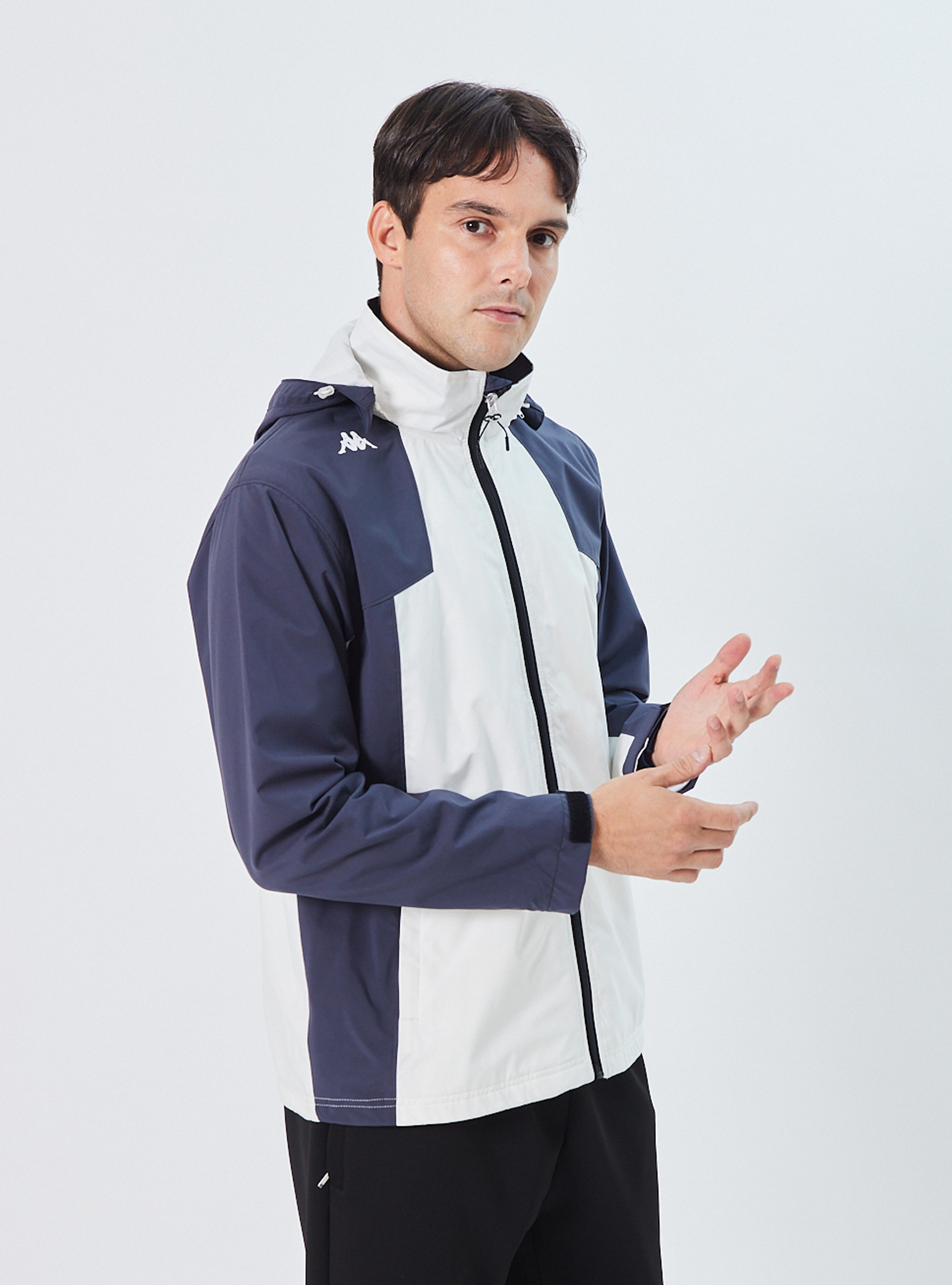 男女適穿 5K防水內刷毛撞色風衣外套