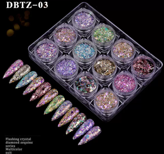 Popular Nail Art Glitter Sequins 03# (Set)