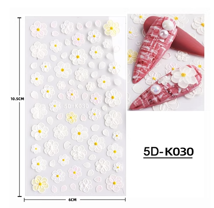 Popular nail art embossed stickers (Fresh Jasmine-K030 embossed stickers)