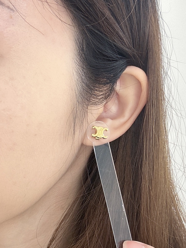 CELINE Triomphe Stud Earrings
