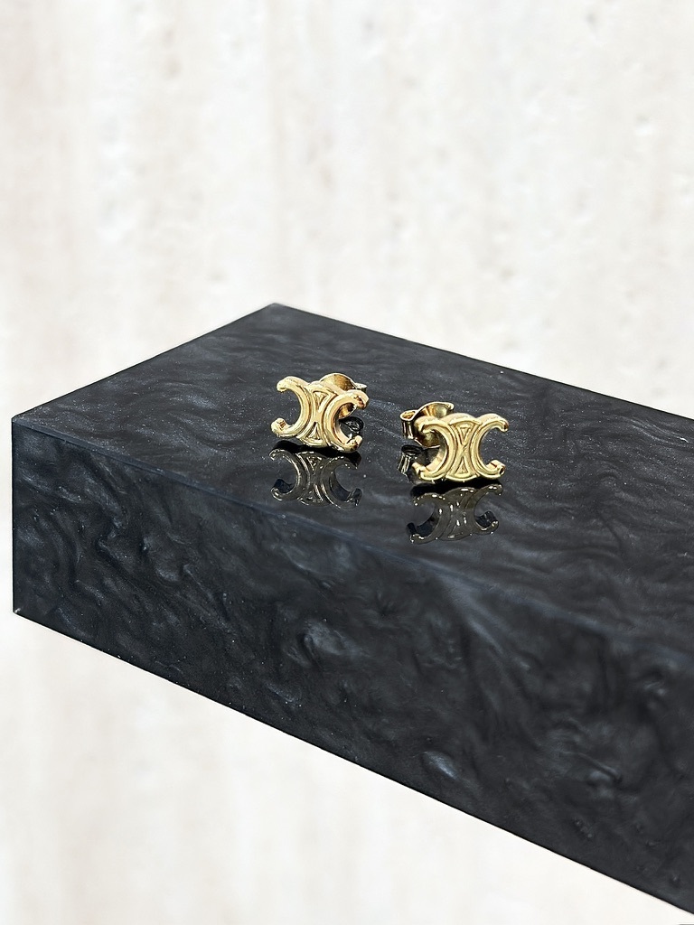 CELINE Triomphe Stud Earrings