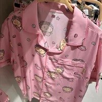 [S] SPAOMANGLED CUTE SHORT SLEEVE PAJAMAS,PINK, SPPPE25U0525090 [FINAL SALE] (SSP67)