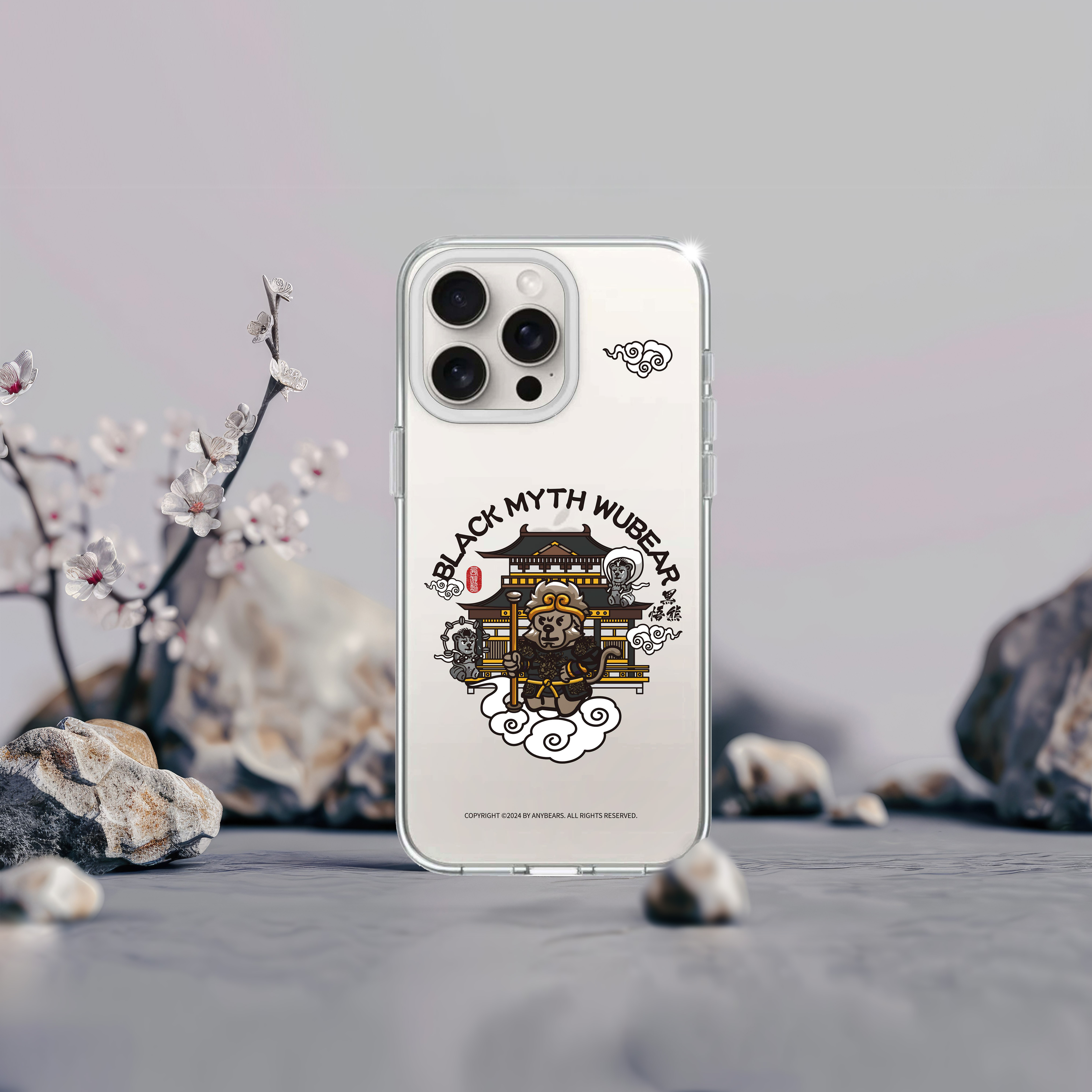 ANYBEARS ® WuBear 黑悟熊手機殼 iPhone15、16系列