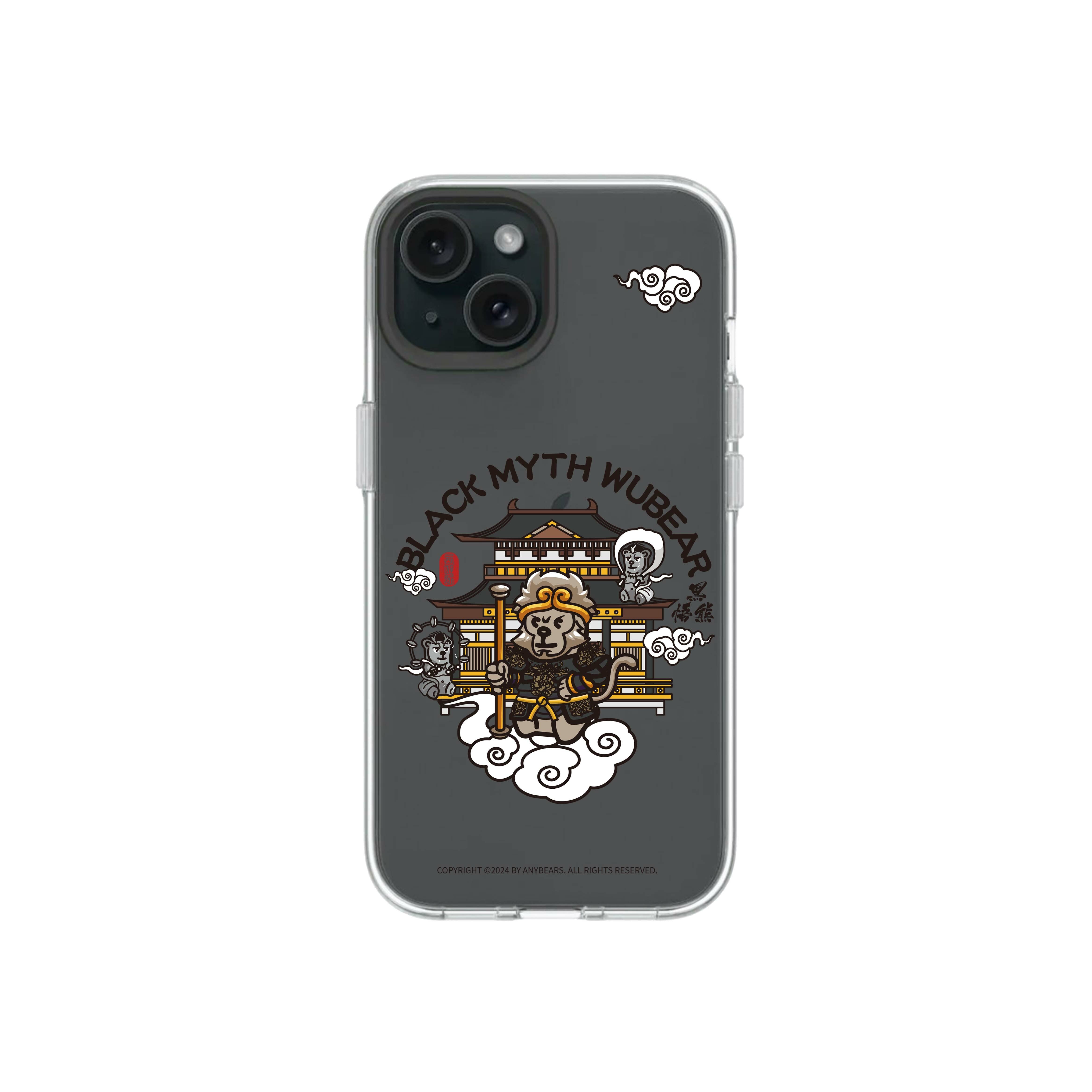 ANYBEARS ® WuBear 黑悟熊手機殼 iPhone15、16系列