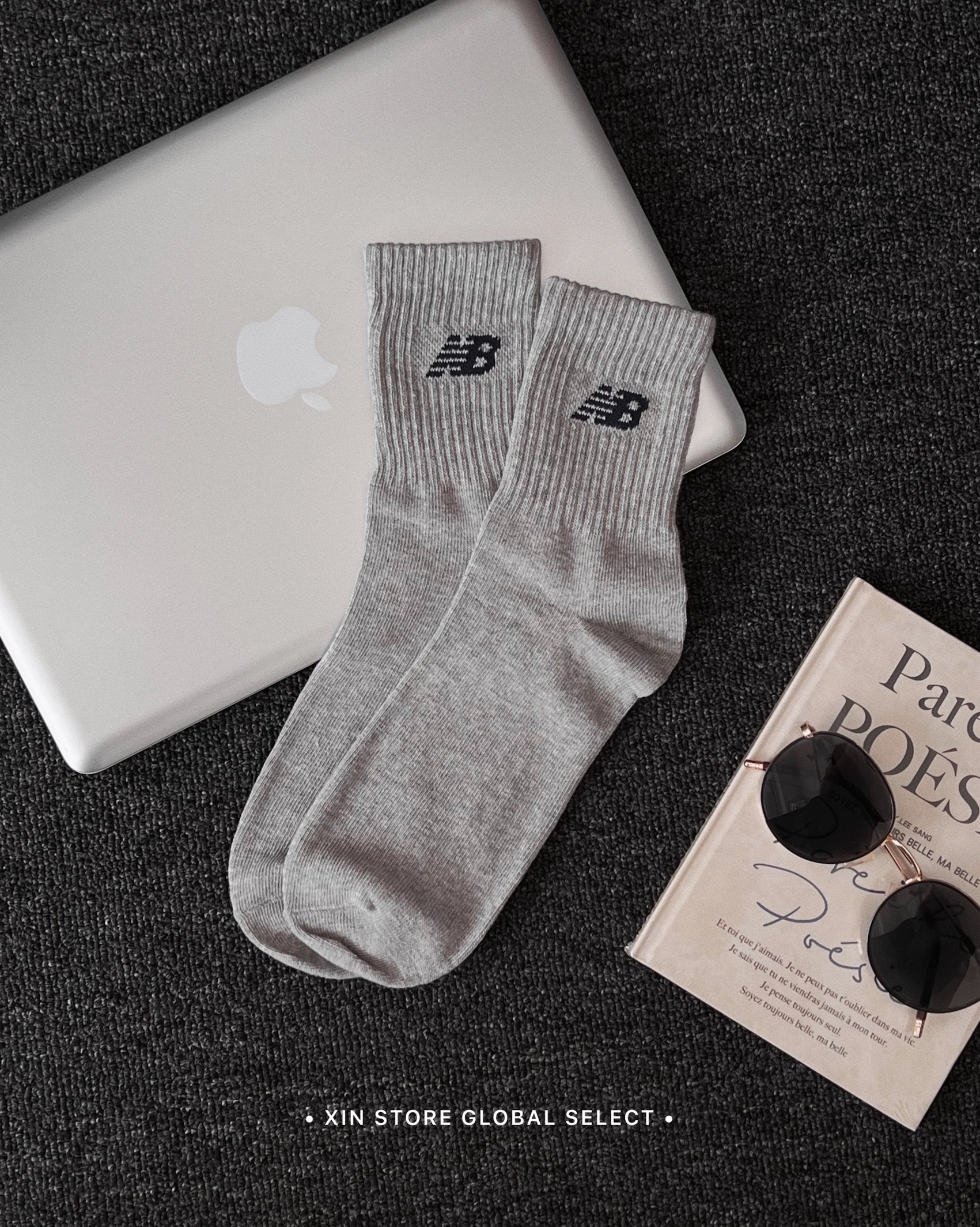 【現貨】New Balance NB Crew Socks 中長襪 Logo 經典款 灰 白 黑