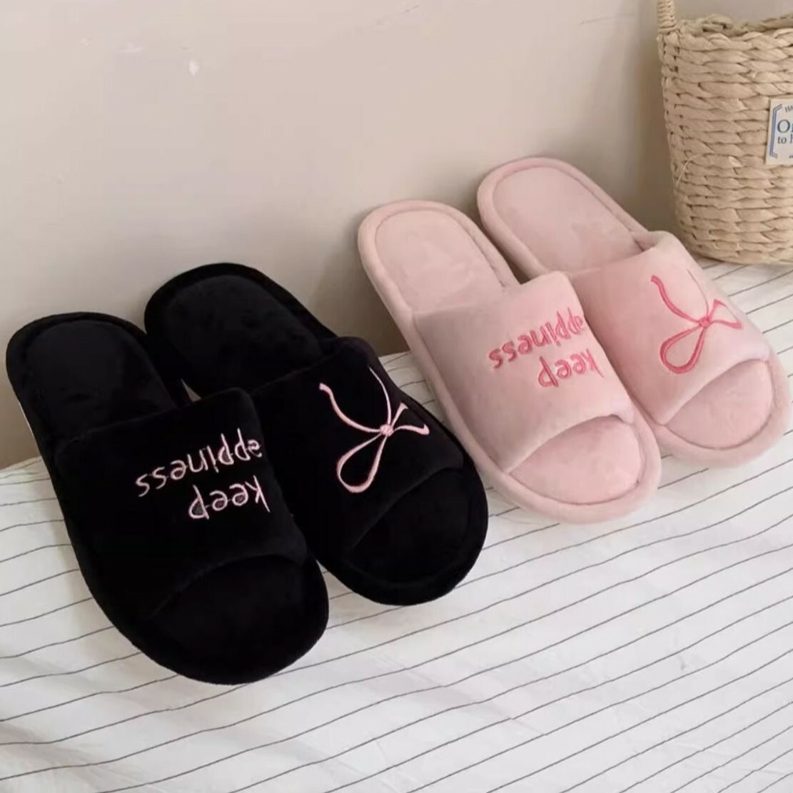 《4761》INS風創意字母棉麻拖鞋