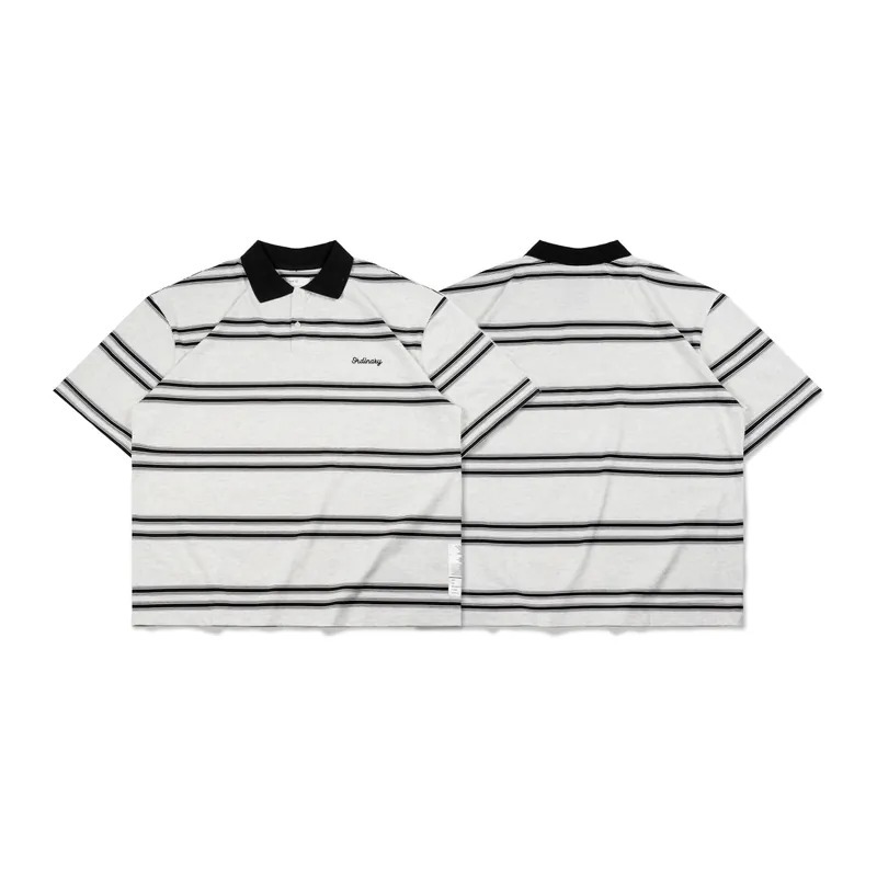 ORDINARY 寬鬆橫條POLO衫