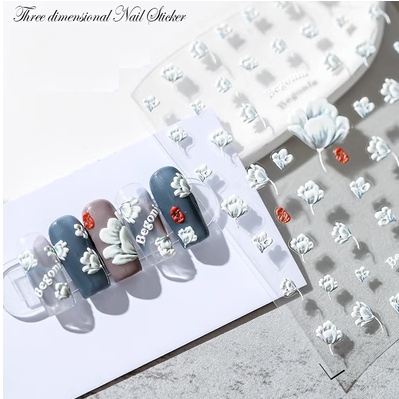 Popular nail art embossed stickers (Ink Flower Language-Embossed Stickers 261)