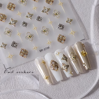 Popular nail art embossed stickers (Buccellati DP-273F)