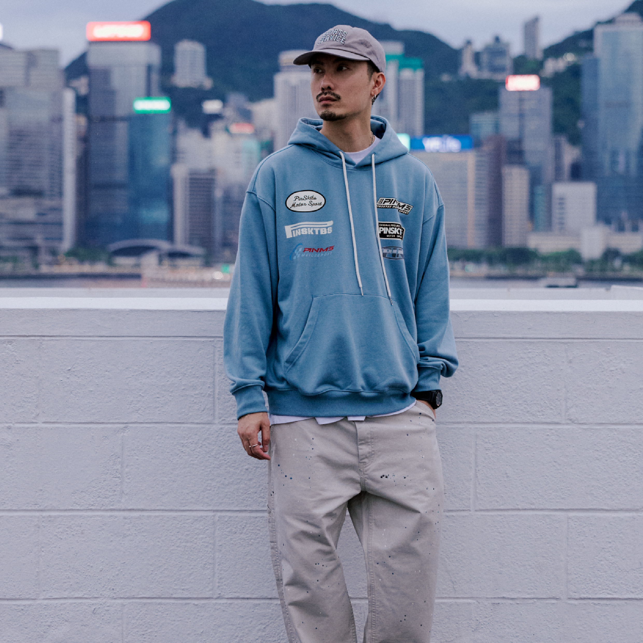 PIN SKTBS Racing Printed Hoodie 賽車印花帽Tee