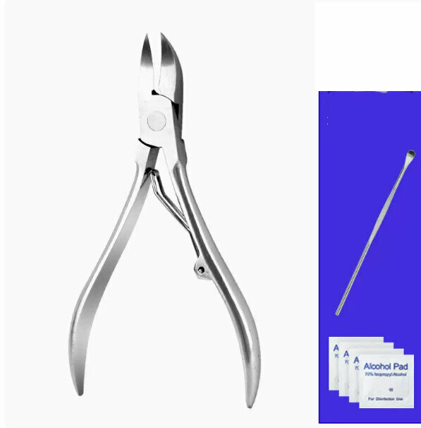 New nail scissors and hawkbill pliers set (silver hawkbill pliers)