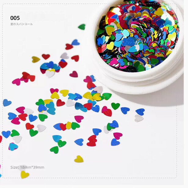 Popular nail art love sequin color 005# (small bottle)