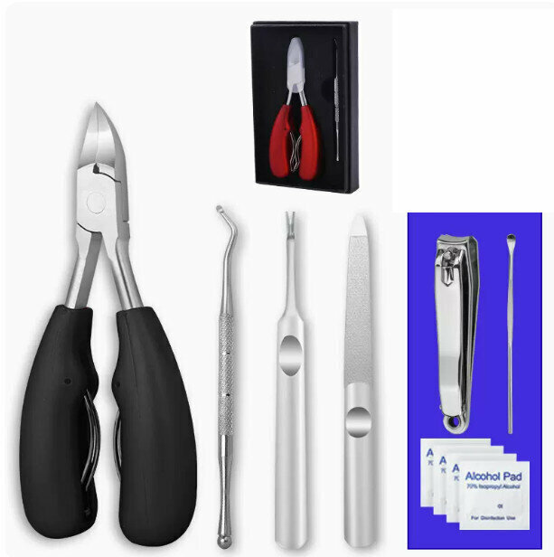 New nail scissors and hawkbill pliers set (black hawkbill pliers set of 4)