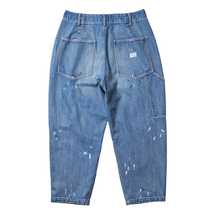 『代購+現貨商品』2024AW LIBERAIDERS BAKER DENIM SARROUEL PANTS 上寬下窄 潑漆 加工 水洗 丹寧 牛仔褲 哈倫畫家褲 現貨 787022403
