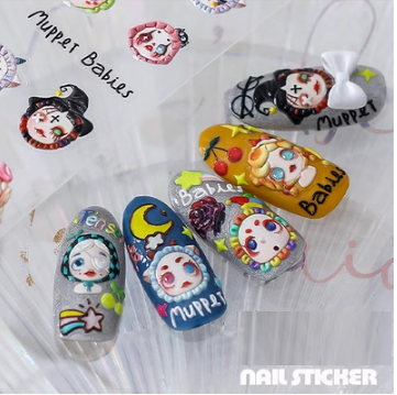 Popular nail art embossed stickers (Evil Girl-993 embossed stickers)