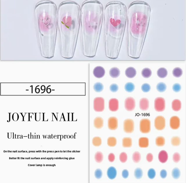 Hot style manicure blush blush stickers (1696#)